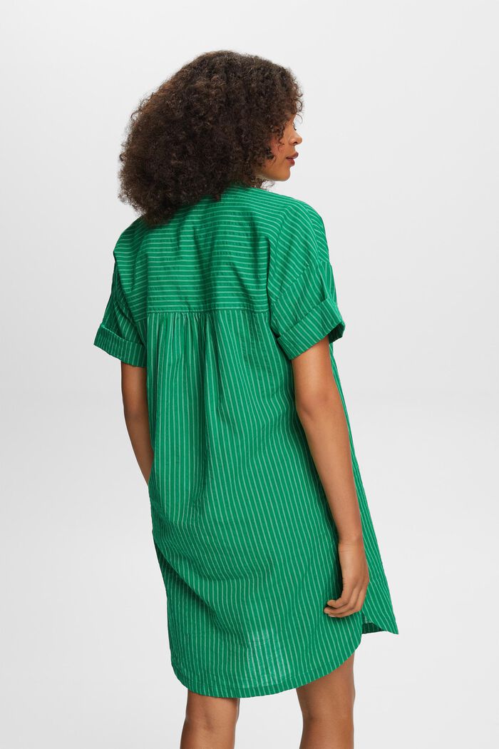 Mini robe-chemise rayée, DARK GREEN, detail image number 3
