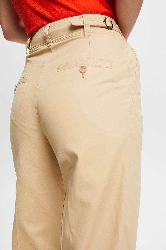 Pantalon chino à jambes larges, SAND, detail image number 4