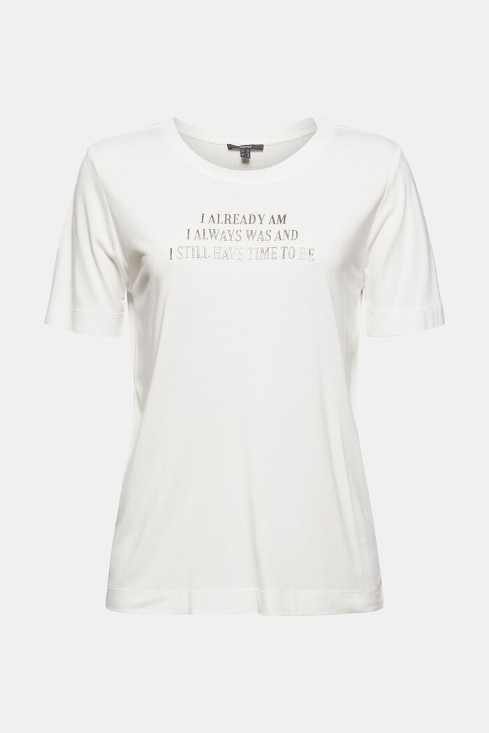 T-shirt met tekst, LENZING™ ECOVERO™