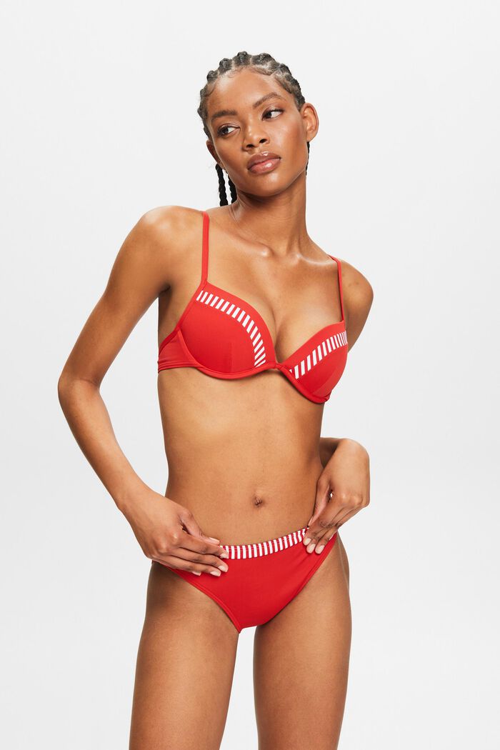 Bas de bikini taille mi-haute, DARK RED, detail image number 0