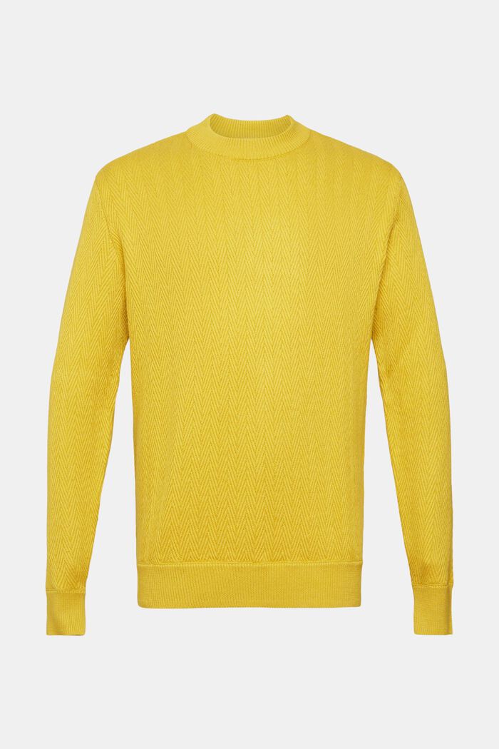 Pull-over à chevrons, DUSTY YELLOW, overview