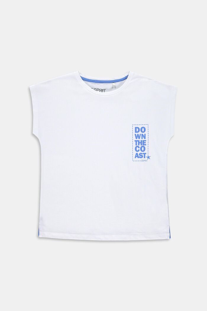 T-shirt met statementprint, WHITE, detail image number 0