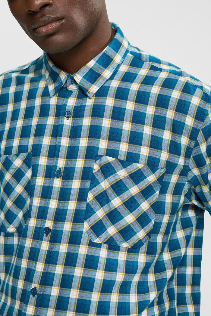 Chemise à carreaux, PETROL BLUE, detail image number 2