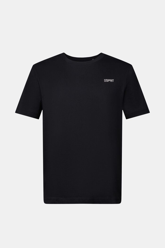T-shirt en coton à logo, BLACK, detail image number 6