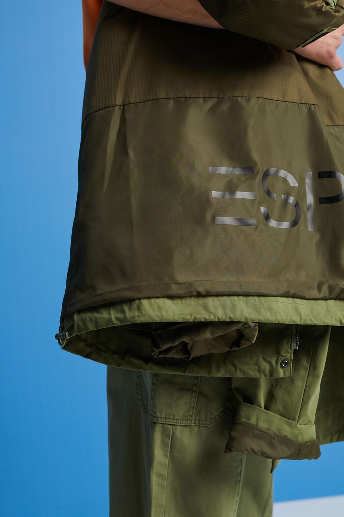 Field jacket van een katoenmix, OLIVE, detail image number 4