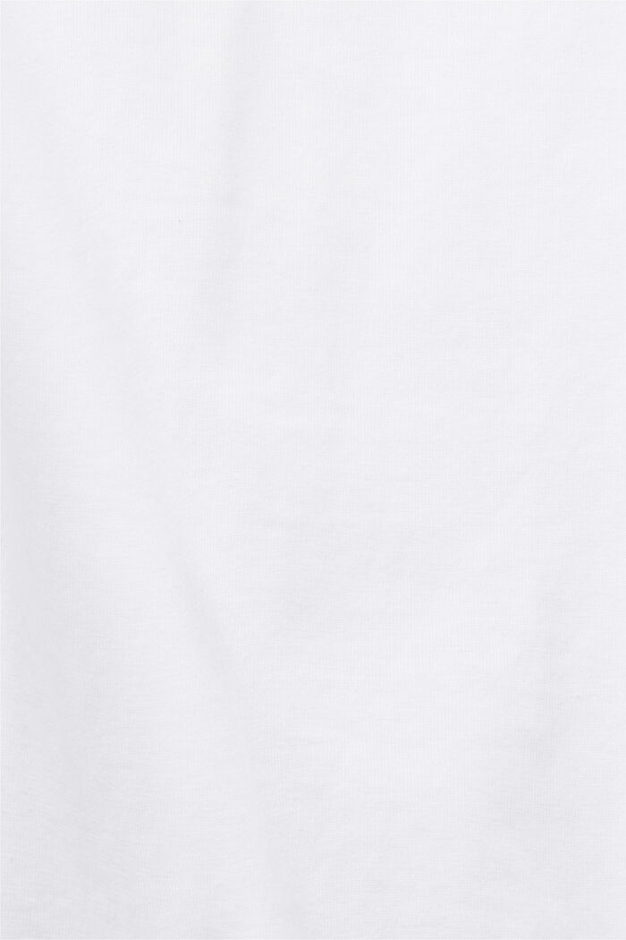 T-shirt sans manches en coton agrémenté de fleurs ornementées, WHITE, detail image number 5