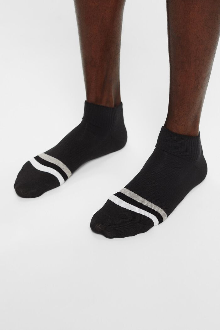 2 paar gestreepte sokken, BLACK, detail image number 1