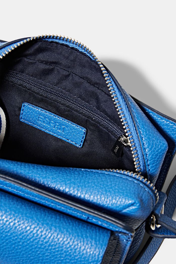 Petit sac bandoulière en similicuir, BLUE, detail image number 3