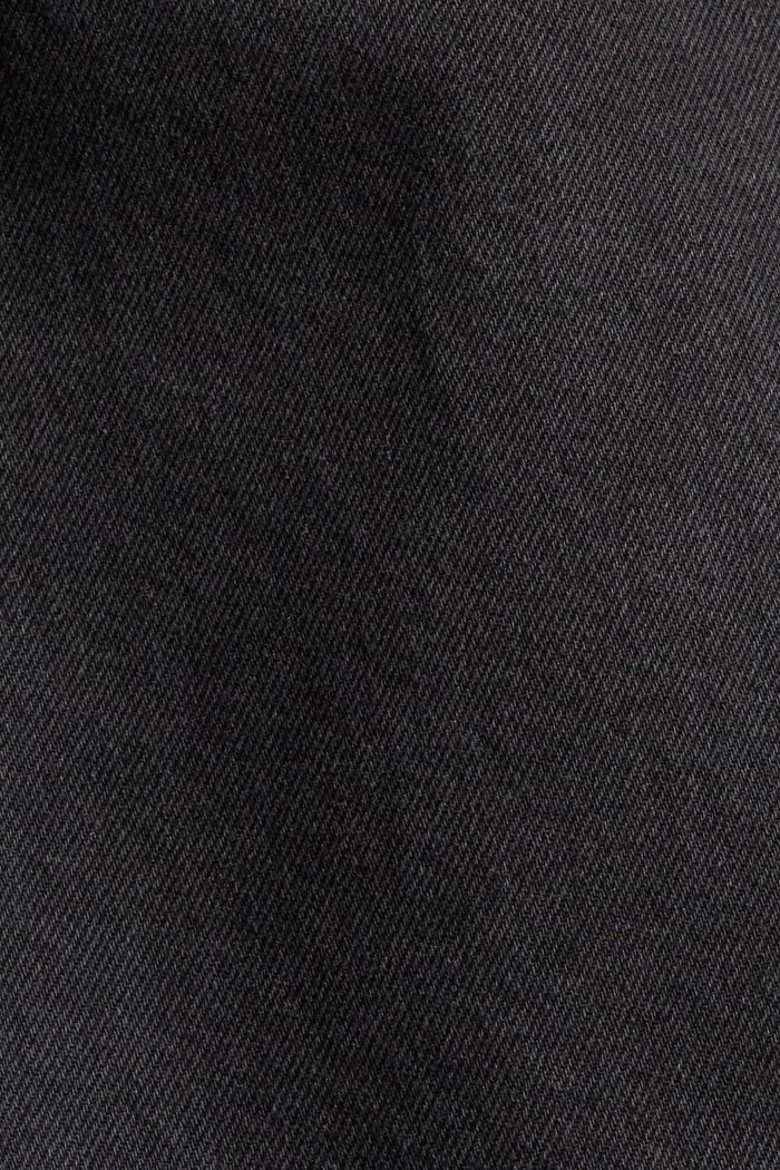 Jeans met hoge taille en kortere pijpen, BLACK DARK WASHED, detail image number 4