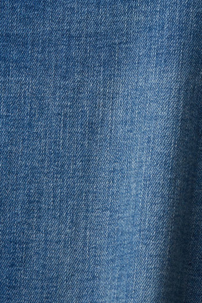 Cropped skinny jeans met een used look, BLUE MEDIUM WASHED, detail image number 5