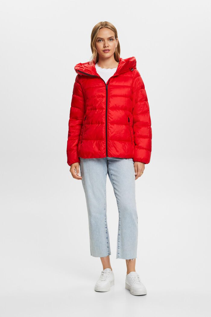 Recyclée : la veste matelassée à capuche, RED, detail image number 4