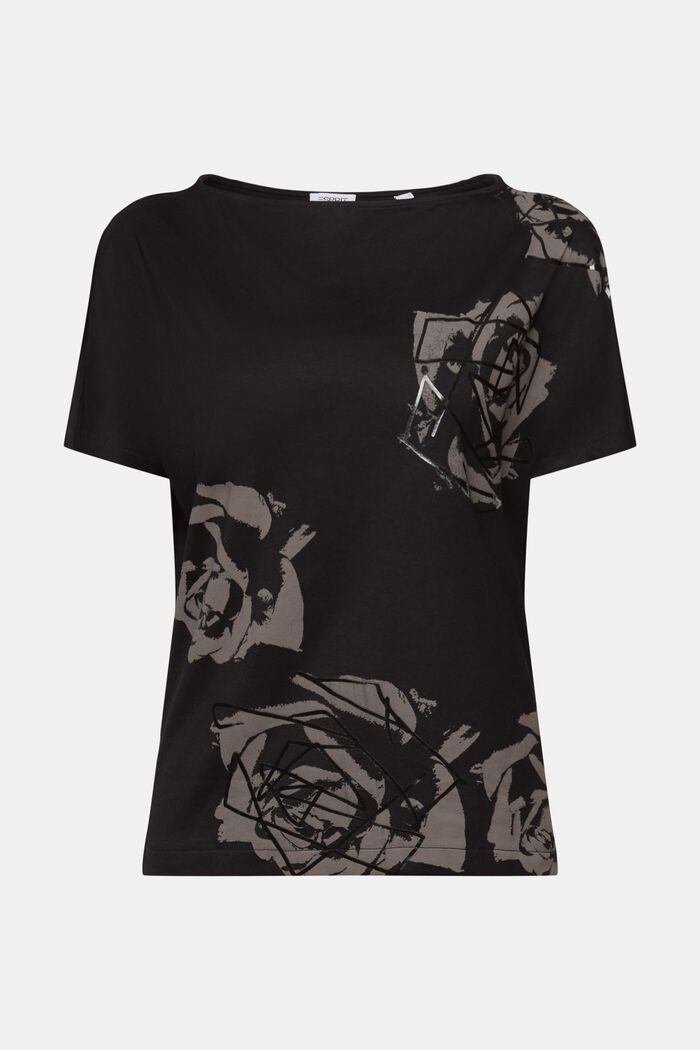 T-shirt met grafische print, BLACK, detail image number 6
