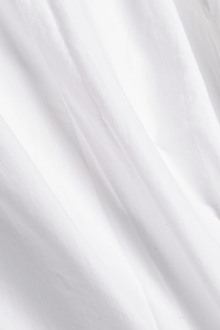 Oversized overhemdblouse van 100% biologisch katoen, WHITE, detail image number 4