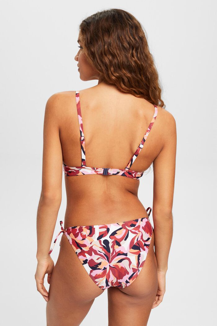 Gewatteerde bikinitop met beugels en bloemenprint, DARK RED, detail image number 3