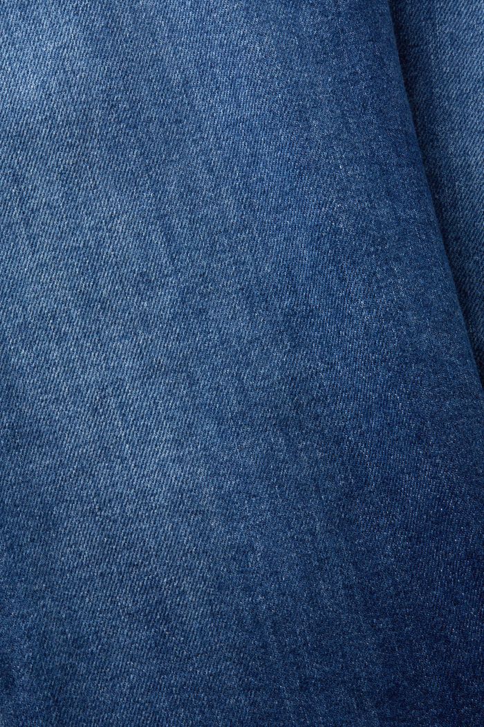 Straight jeans met retrolook en hoge taille, BLUE LIGHT WASHED, detail image number 5