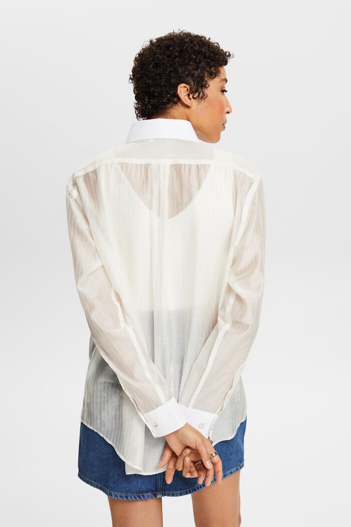 Chemise transparente rayée à col boutonné, ICE, detail image number 2
