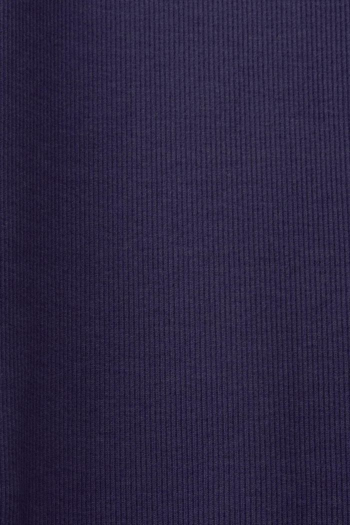 Geribde jersey midi-jurk van stretchkatoen, INK, detail image number 5