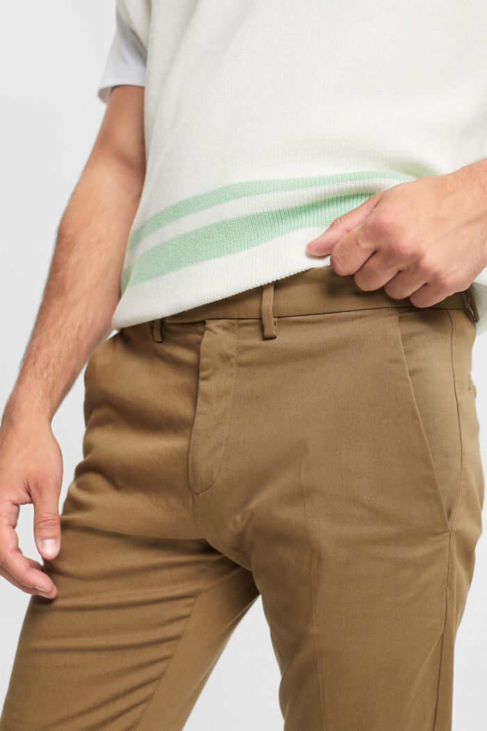 Chino stretch en coton, BEIGE, detail image number 0