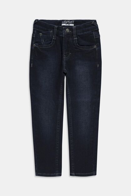 Slim fit jeans met verstelbare band, BLUE MEDIUM WASHED, overview