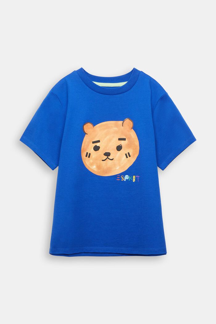 Grafisch T-shirt van katoen-jersey, BRIGHT BLUE, detail image number 2