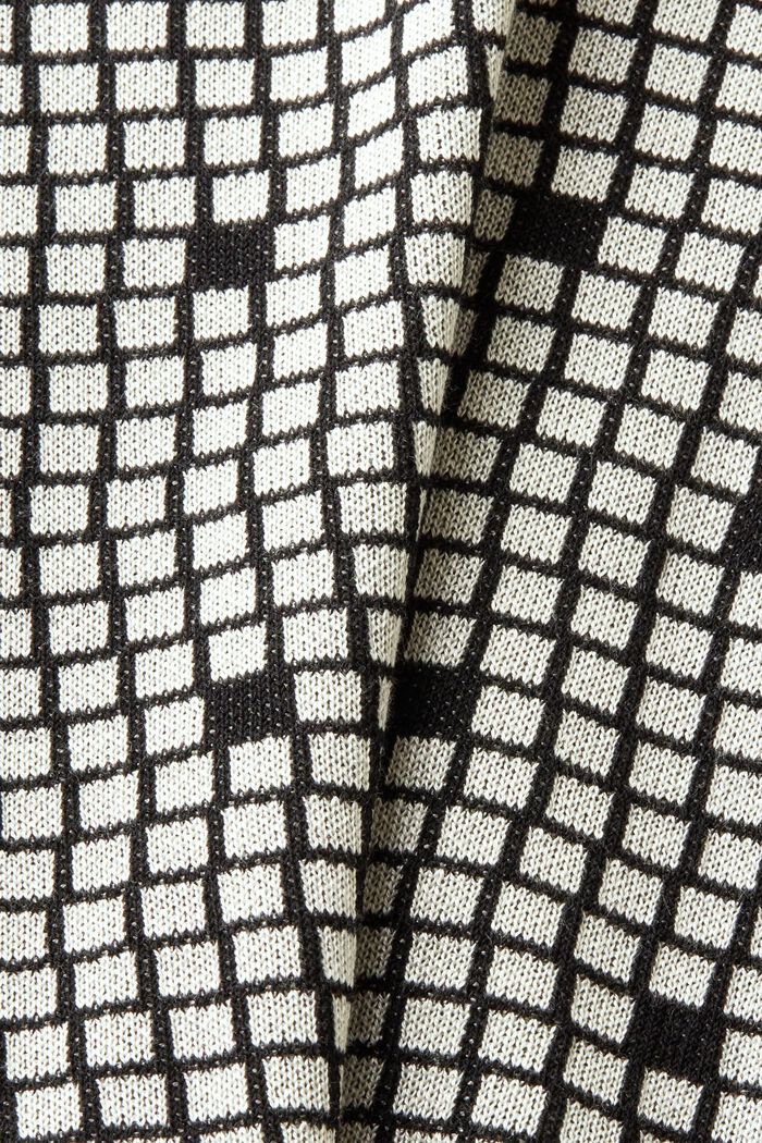 Jacquard sweatshirt met ronde hals, BLACK, detail image number 5