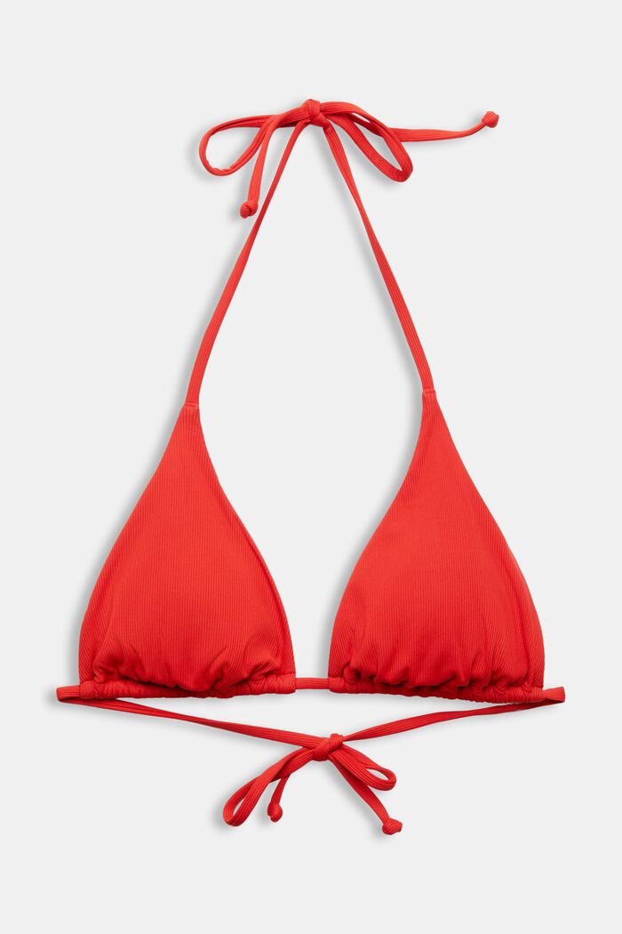 Gewatteerde triangle bikinitop, DARK RED, detail image number 4