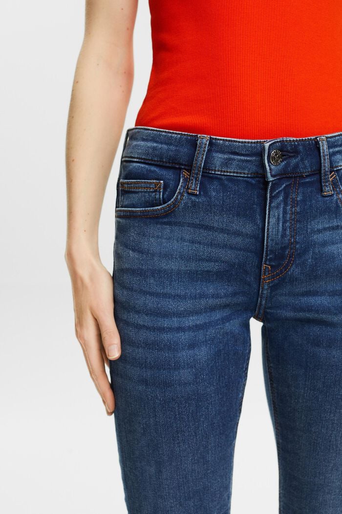 Slim fit-jeans met stretch, BLUE DARK WASHED, detail image number 4