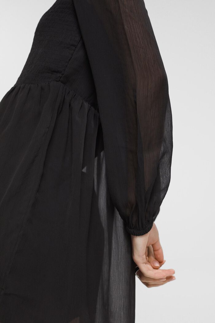 Mini-robe en mousseline, BLACK, detail image number 2