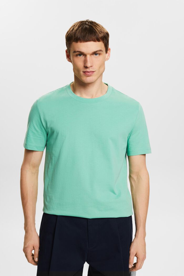 T-shirt en jersey à col ras-du-cou, DUSTY GREEN, detail image number 0