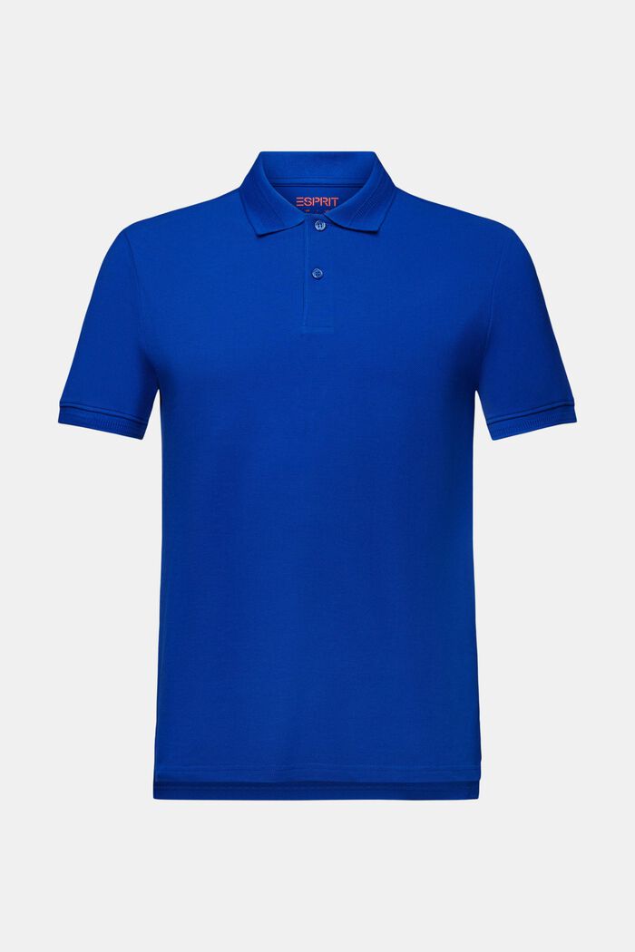 Poloshirt van pimakatoen-piqué, BRIGHT BLUE, detail image number 6
