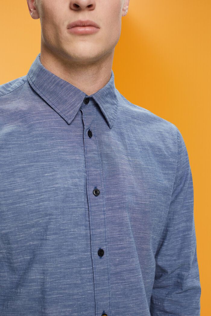 Chemise rayée en coton durable, BLUE, detail image number 2