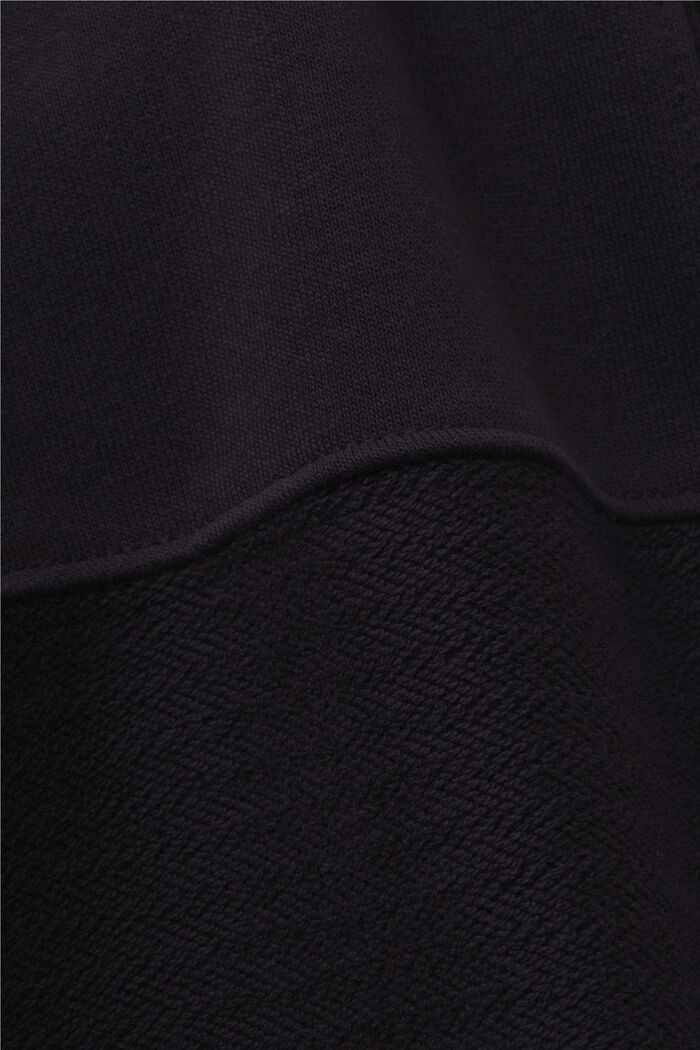 Sweat à capuche court à motif patchwork, BLACK, detail image number 4