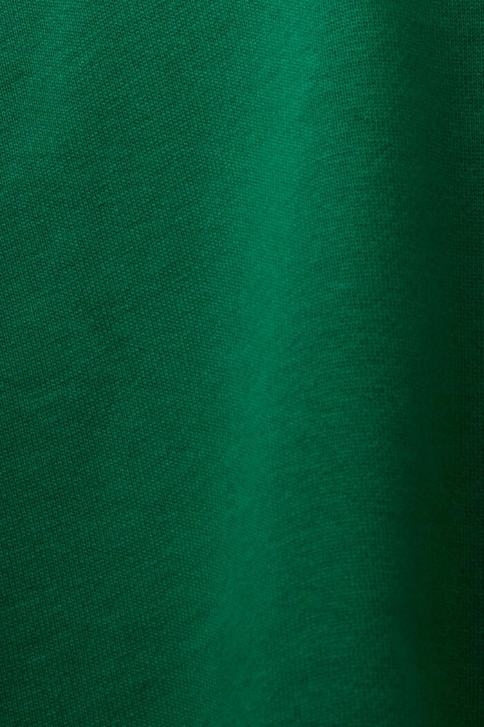 Sweat à capuche en coton biologique orné d’un logo brodé, DARK GREEN, detail image number 4