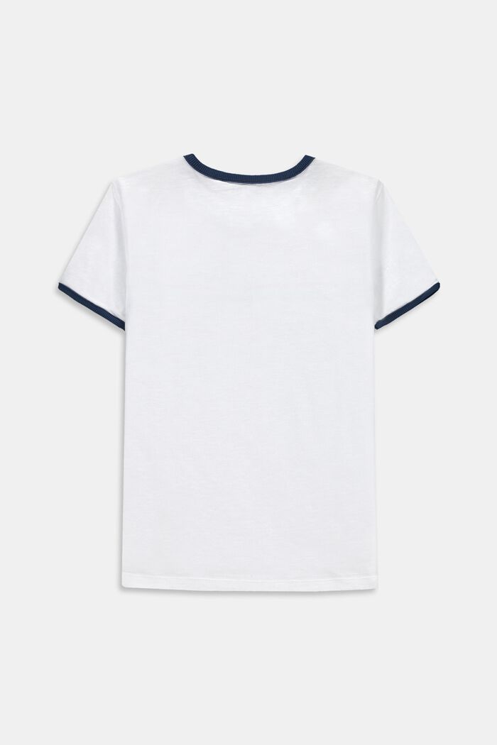 T-shirt met print, 100% katoen, WHITE, detail image number 1