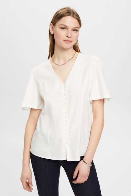 Getailleerde blouse met knopen