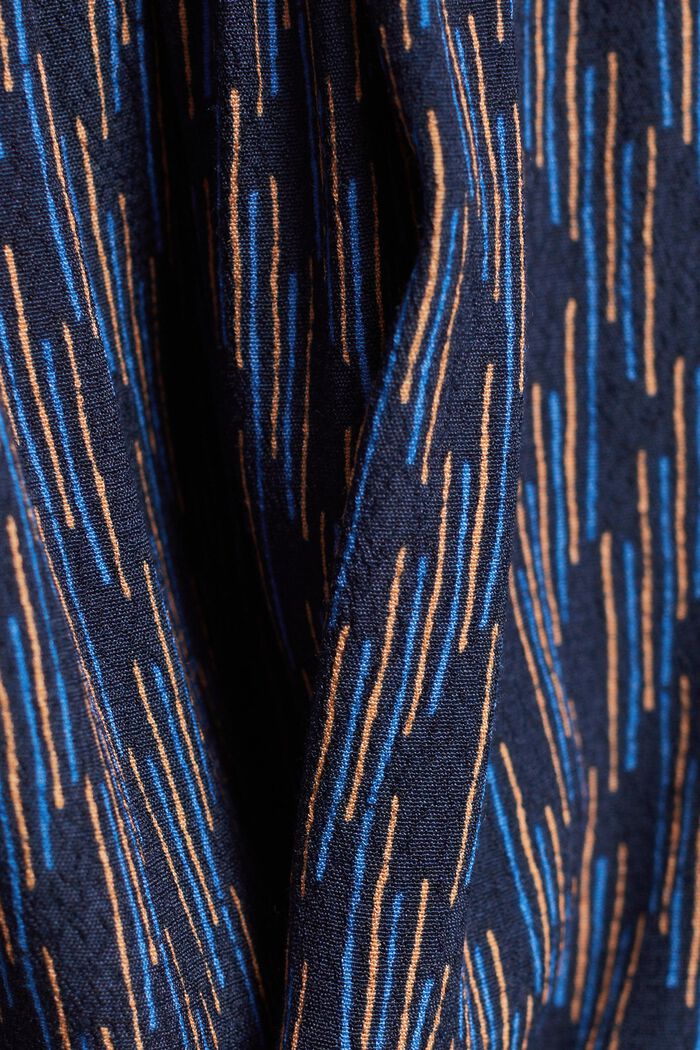 Crêpe blouse met all-over motief, NAVY, detail image number 5