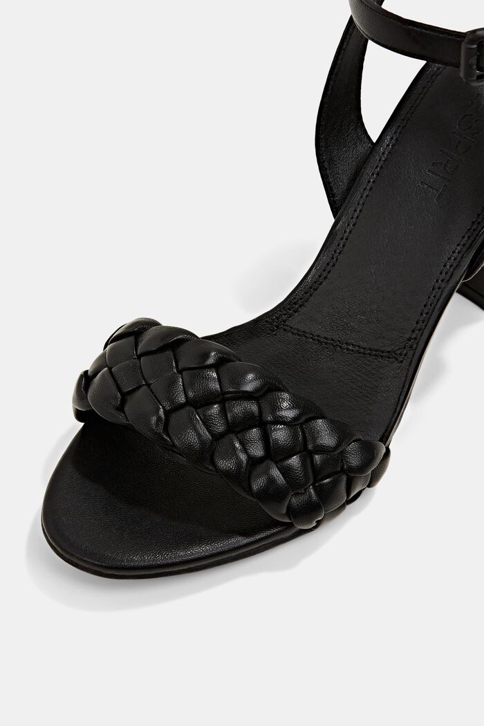 Sandales à talon bottier, BLACK, detail image number 4