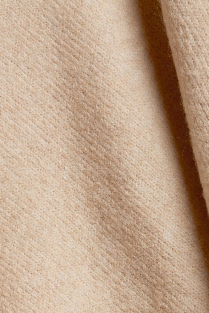 À teneur en laine : pull-over à col droit, SAND, detail image number 4