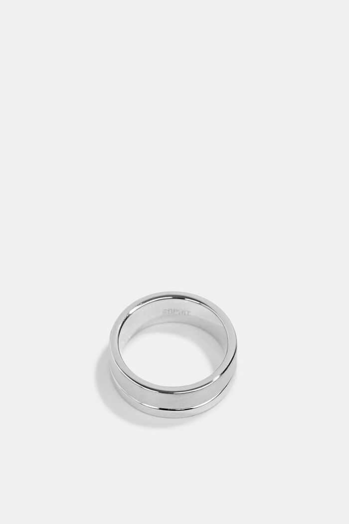 Brede ring van edelstaal, SILVER, detail image number 0