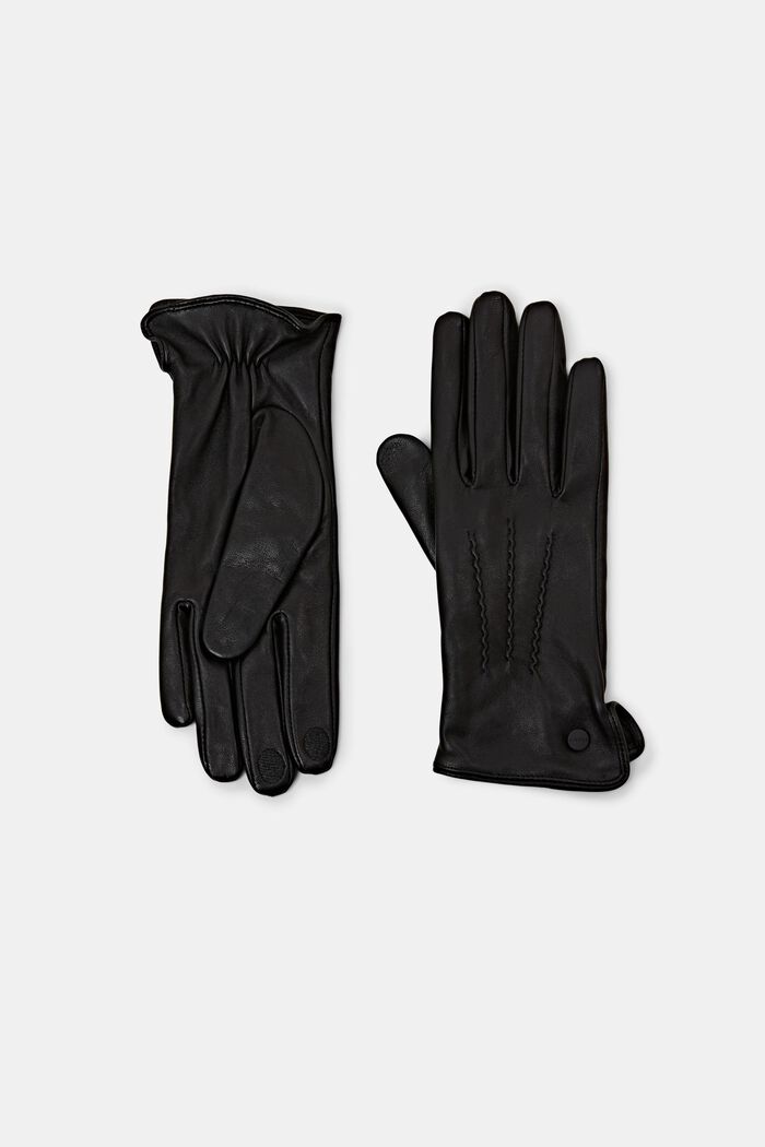 Leren handschoenen, BLACK, detail image number 0