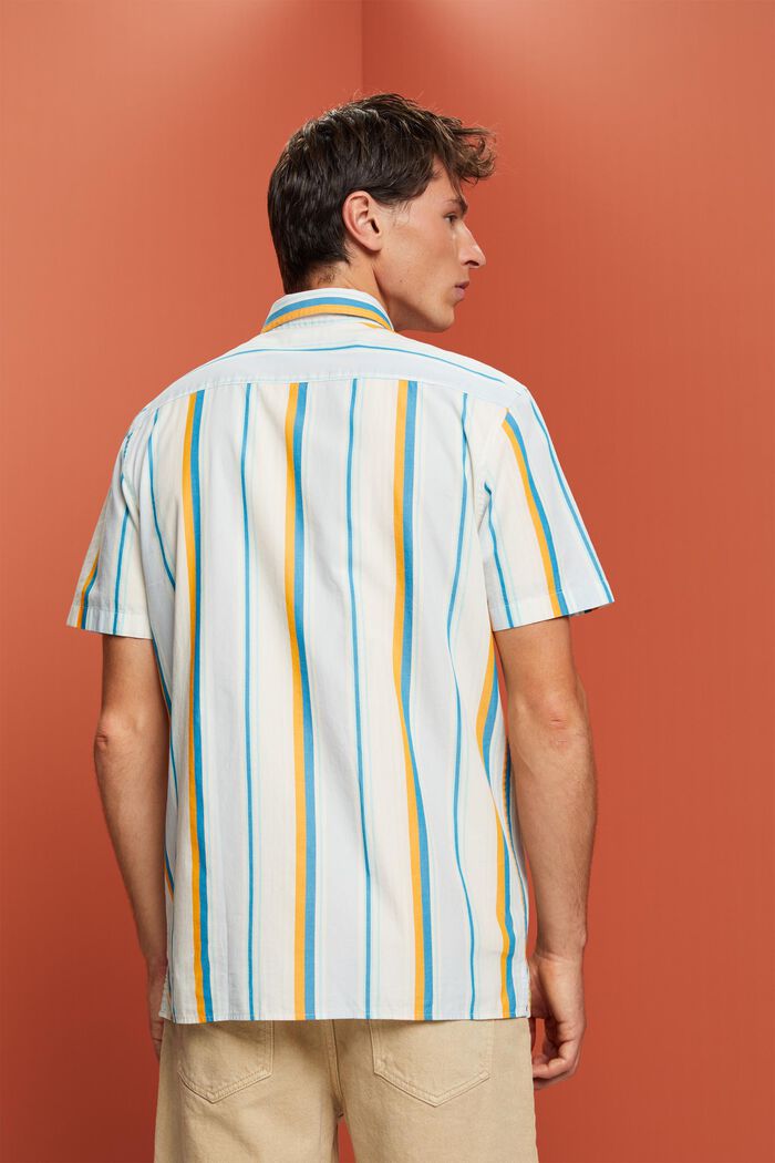 Overhemd met korte mouwen en motief, 100% katoen, TURQUOISE, detail image number 3