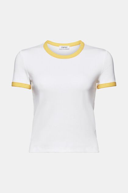 Geribd T-shirt met ringer-design