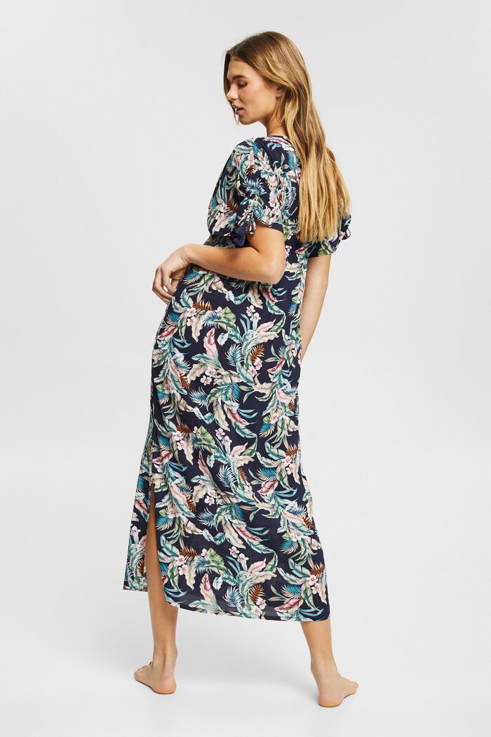 Maxi-jurk van LENZING™ ECOVERO™ met print, NAVY, detail image number 1