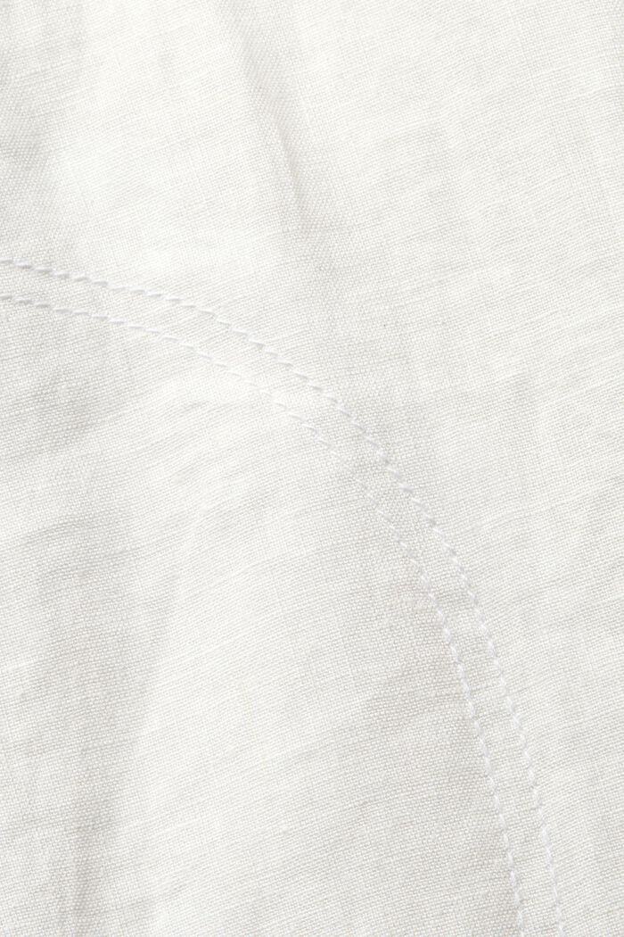 Lange overhemdblouse van 100% linnen, WHITE, detail image number 4