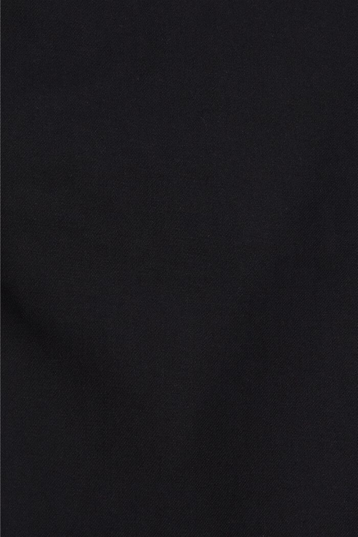 Chino stretch, coton biologique, BLACK, detail image number 1