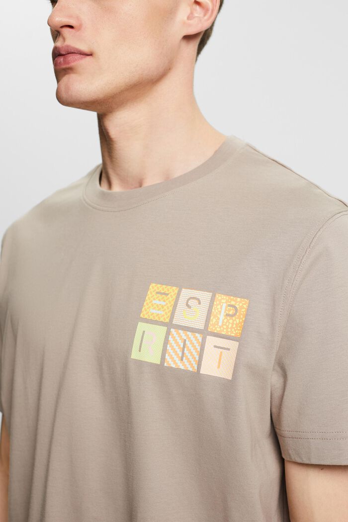 T-shirt en jersey de coton animé d’un logo, LIGHT TAUPE, detail image number 2