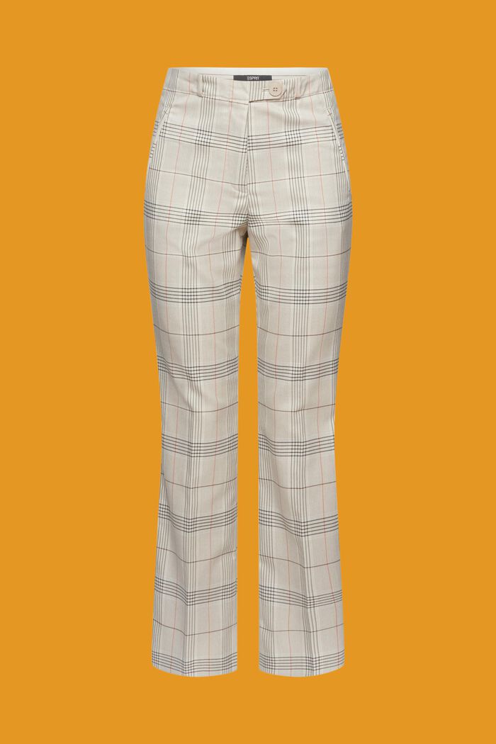Pantalon à carreaux évasé, LIGHT TAUPE, detail image number 7