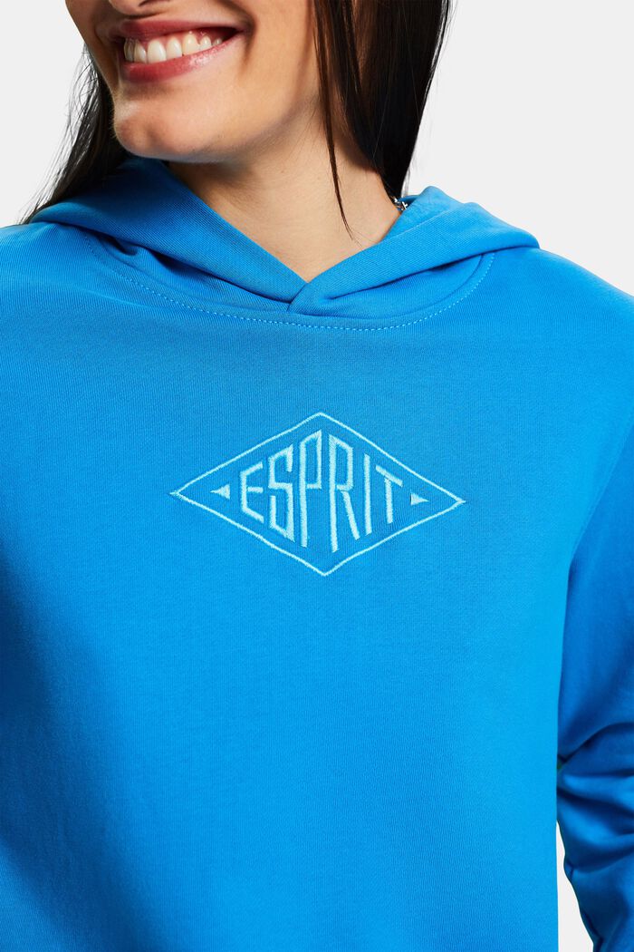 Sweat à capuche orné d’un logo brodé, BLUE, detail image number 3