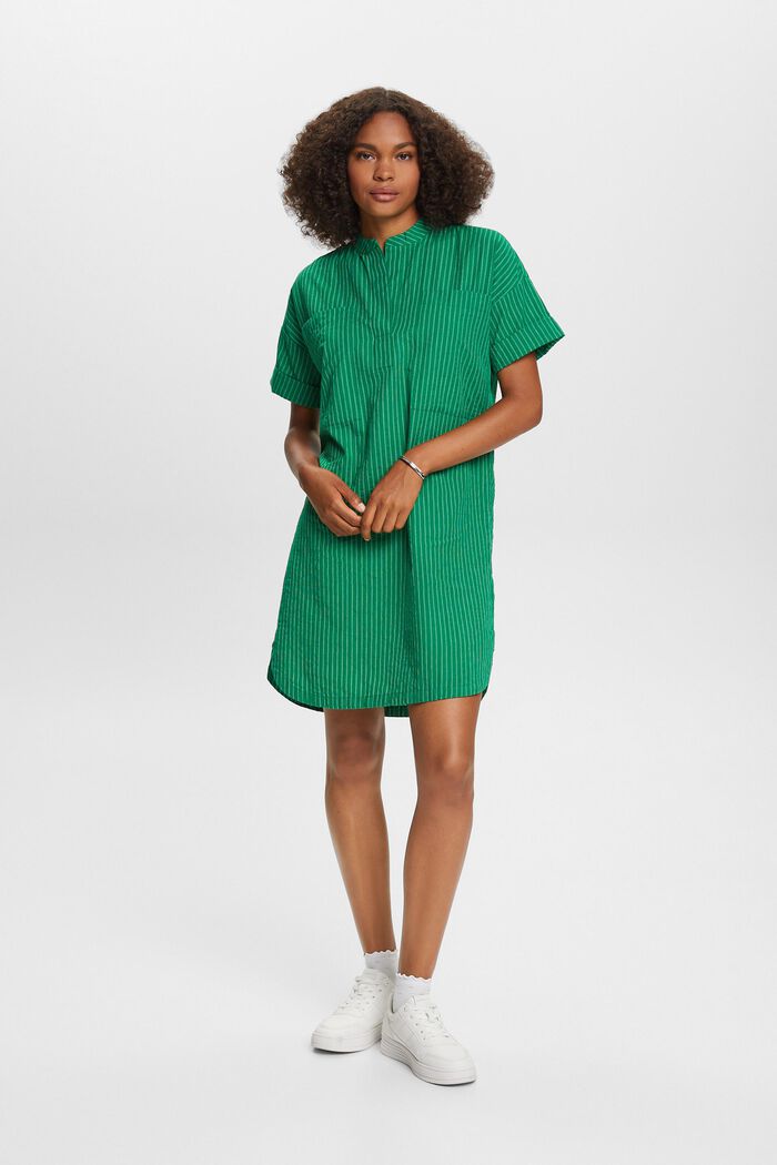 Mini robe-chemise rayée, DARK GREEN, detail image number 1