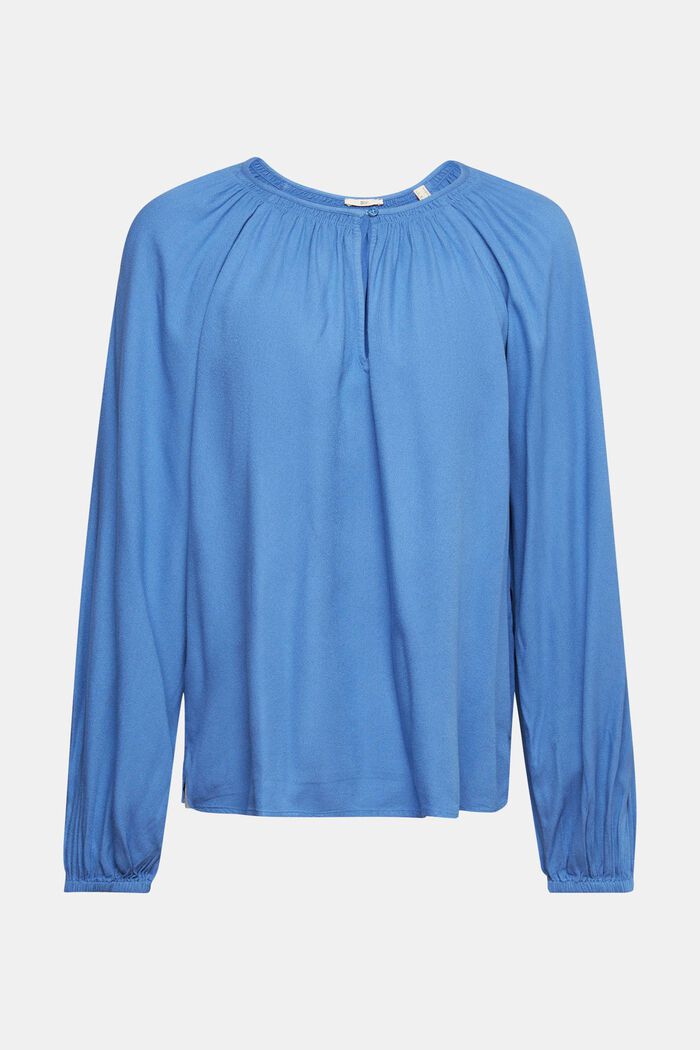 Soepele blouse, LENZING™ ECOVERO™, BLUE, detail image number 2